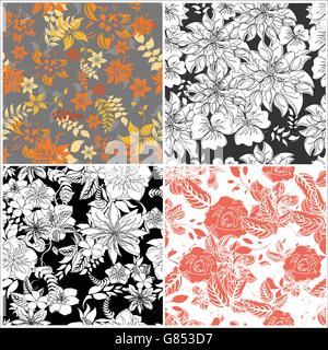 nahtlose Blumen-Muster Stock Vektor