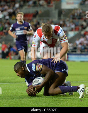 Rugby-Liga - erste Utility Superliga - St Helens V Huddersfield - Langtree Park Stockfoto