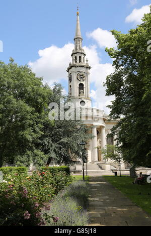 Pfarrkirche St. Pauls, Deptford in Südost-London. Im 18. Jahrhundert im barocken Stil gebaut. Entworfen von Thomas Archer Stockfoto