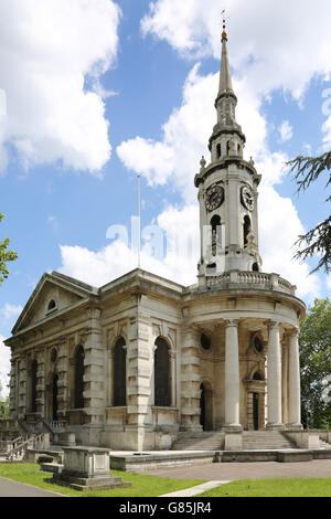 Pfarrkirche St. Pauls, Deptford in Südost-London. Im 18. Jahrhundert im barocken Stil gebaut. Entworfen von Thomas Archer Stockfoto