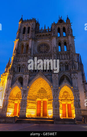 Kathedrale Basilika unserer lieben Frau in Amiens in Frankreich Stockfoto