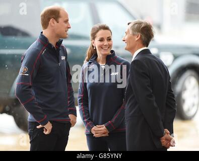 Königlicher Besuch auf der America Cup World Series - Portsmouth Stockfoto