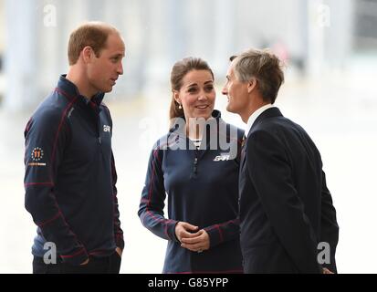 Königlicher Besuch auf der America Cup World Series - Portsmouth Stockfoto