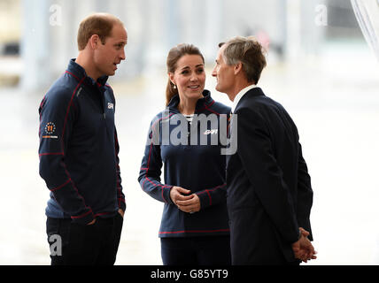 Königlicher Besuch auf der America Cup World Series - Portsmouth Stockfoto