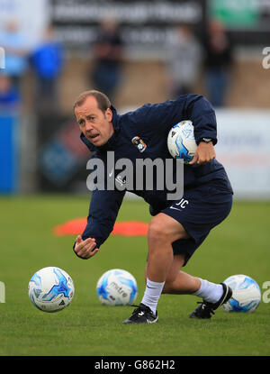 Fußball - vor der Saison freundlich - Coventry City / Oxford United - Liberty Way Stadium. Coventry Citys erster Teamtrainer Jamie Clapham Stockfoto