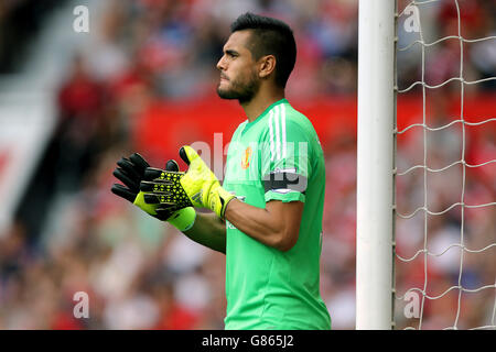 Fußball - Barclays Premier League - Manchester United / Tottenham Hotspur - Old Trafford. Manchester United Torwart Sergio Romero Stockfoto