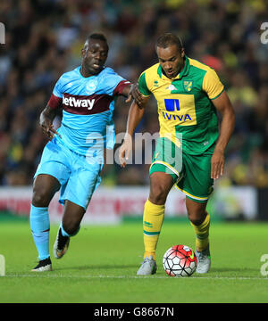 Fußball - Vorbereitungsspiel - Norwich City V West Ham United - Carrow Road Stockfoto