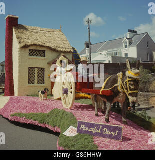 Bräuche und Traditionen - Schlacht der Blumen Parade - Jersey Stockfoto