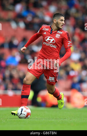 Fußball - 2015 Emirates Cup - Olympique Lyonnais V Villarreal - Emirates Stadium. Olympique Lyonnais' Yassine Benzia Stockfoto