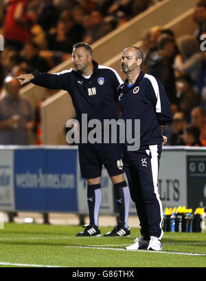 -Capital One Cup - erste Runde - Colchester United V Reading - Weston Häuser Gemeinschaft Fußballstadion Stockfoto