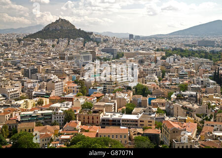 Luftaufnahme von Athen, Griechenland Stockfoto