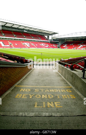 Fußball - UEFA Champions League - Halbfinale - zweite Etappe - Liverpool gegen Chelsea - Anfield. Gesamtansicht von Anfield, der Heimat von Liverpool Stockfoto