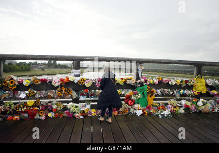 Shoreham Airshow Absturz Stockfoto