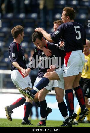 Fußball - Bells Scottish Football League Championship - First Division - Falkirk V Königin des Südens - Falkirk Gemeinschaft Sta... Stockfoto