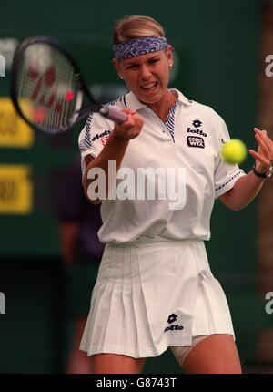 Tennis - Wimbledon Tennis Damen. Anke Huber Stockfoto