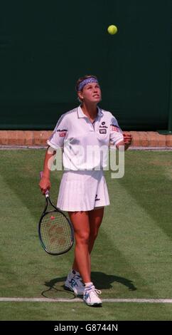 Tennis - Wimbledon Tennis Damen. Anke Huber Stockfoto