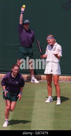 Tennis - Wimbledon Tennis Damen Stockfoto