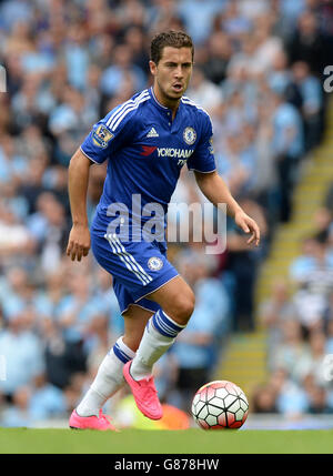 Fußball - Barclays Premier League - Manchester City / Chelsea - Etihad Stadium. Chelsea's Eden Hazard während des Spiels der Barclays Premier League im Etihad Stadium, Manchester. Stockfoto