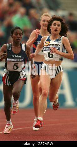 Leichtathletik – Securicor Games, Sheffield. Fernanda Ribeiro, Portugal, 5000 m für Frauen Stockfoto