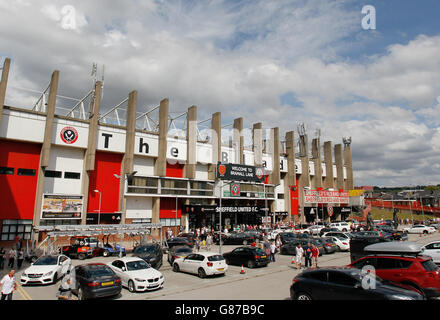 Fußball - Himmel Bet League One - Sheffield United gegen Blackpool - Bramall Lane Stockfoto