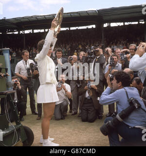 Tennis - Wimbledon Meisterschaft 1967 - Ladie Einzel Finale - Billie Jean King V Ann Haydon Jones - The All England Lawn Ten... Stockfoto