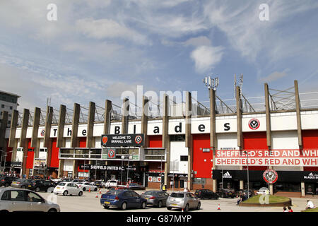 Soccer - Sky Bet League One - Sheffield United / Blackpool - Bramall Lane. Eine allgemeine Ansicht der Bramall Lane, der Heimat von Sheffield United Stockfoto