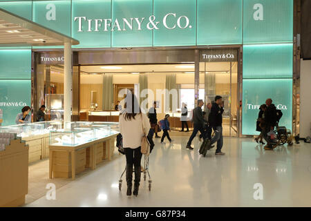 Duty Free shopping Tiffany Sydney International Airport Stockfoto