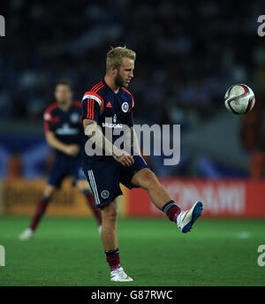 Schottlands Johnny Russell beim Aufwärmen , während des UEFA-Europameisterschafts-Qualifikationsspiel in der Boris Paichadze Dinamo Arena, Tiflis. Bilddatum: Freitag, 4. September 2015. Siehe PA Geschichte FUSSBALL Georgien. Bildnachweis sollte lauten: Nick Potts/PA Wire. EINSCHRÄNKUNGEN: Nutzung unterliegt Einschränkungen. . Kommerzielle Nutzung nur mit vorheriger schriftlicher Zustimmung der Scottish FA. Weitere Informationen erhalten Sie unter +44 (0)1158 447447. Stockfoto