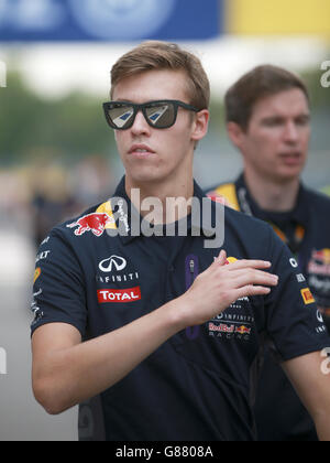 Motorsport - Formel-1-Weltmeisterschaft - Großer Preis Von Italien 2015 - Paddock Day - Monza Circuit. Daniil Kvyat von Red Bull beim Fahrerlager-Tag für den Großen Preis von Italien 2015 in Monza, Italien. Stockfoto