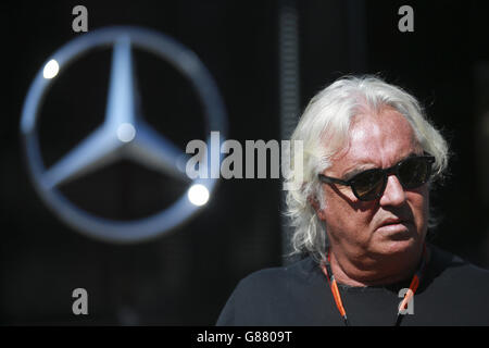 Flavio Briatore beim Großen Preis von Italien 2015 in Monza, Italien. DRÜCKEN SIE VERBANDSFOTO. Bilddatum: Sonntag, 6. September 2015. Siehe PA Story AUTO Italienisch. Bildnachweis sollte lauten: David Davies/PA Wire. Stockfoto