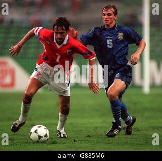 Fußball - Argentinien V Uraguay, World Youth Championship Finale. Stockfoto