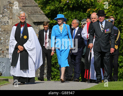 Königin Margrethe II. von Dänemark präsentiert Buffs statue Stockfoto