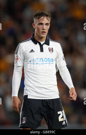 Fußball - Sky Bet Championship - Hull City gegen Fulham - KC Stadium. Lasse Vigen Christensen, Fulham Stockfoto