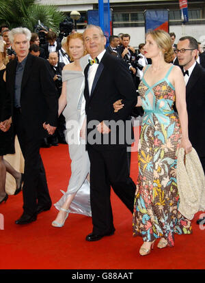 Filmfestspiele Von Cannes 2005 - Broken Flowers Premiere. Tilda Swinton, Bill Murray und Julie Delpy kommen an. Stockfoto