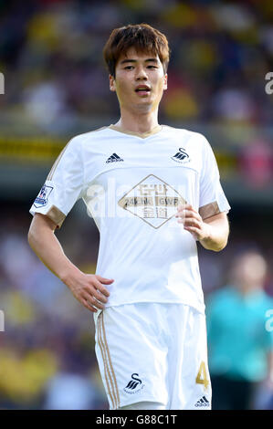 Fußball - Barclays Premier League - Watford / Swansea City - Vicarage Road. Ki Sung-Yueng, Stadt Swansea Stockfoto