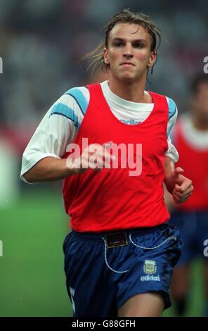 Fußball - Argentinien / Uraguay, Finale der Jugendweltmeisterschaft. Esteban Cambiaso, Argentinien Stockfoto