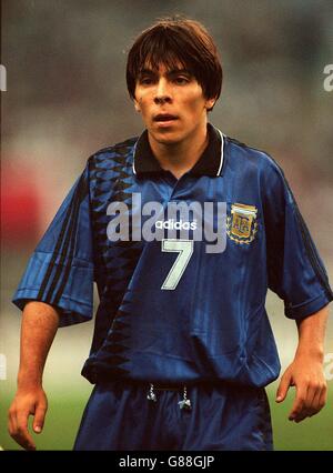 Fußball - Argentinien / Uraguay, Finale der Jugendweltmeisterschaft. Diego Quintana, Argentinien Stockfoto