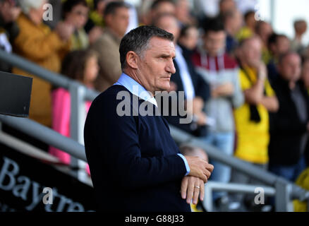 Fußball - Sky Bet League One - Burton Albion gegen Coventry City - Pirelli Stadium. Tony Mowbray, Manager von Coventry City Stockfoto