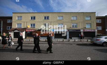 Seamus Wright Beerdigung Stockfoto