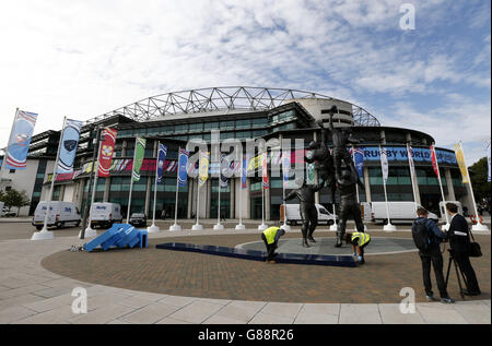 Rugby Union - Rugby World Cup 2015 - England Team Training - Twickenham. Allgemeine Ansicht nach Abschluss der Arbeiten an Einrichtungen im Twickenham Stadium, London. Stockfoto