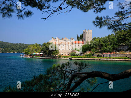 Kirche und Kloster der Hl. Maria auf der Insel, Nationalpark Mljet Stockfoto