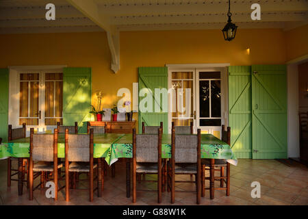 Bett und Frühstück Cour de Mont Vert, Mont Vert le Bas, La Reunion, Frankreich Stockfoto