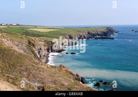 Küstenlandschaft, Lizard Point Landzunge, der Halbinsel Lizard, Cornwall, England, UK Stockfoto