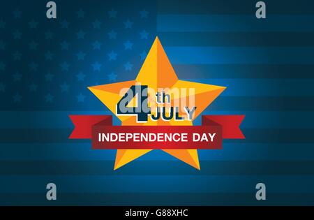 Logo 4 Juli Independence day Stock Vektor