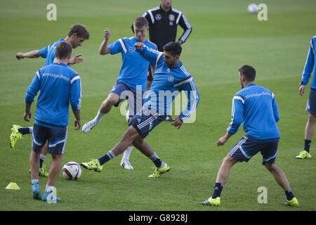 Fußball - UEFA Euro 2016 - Qualifikation - Gruppe D - Schottland V Deutschland - Deutschland Training - Hampden Park Stockfoto