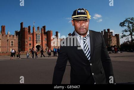 Rugby Union - Fidschi Begrüßungszeremonie - Hampton Court Palace. Fidschi-Kapitän Akapusi Qera während der Begrüßungszeremonie im Hampton Court Palace, London. Stockfoto