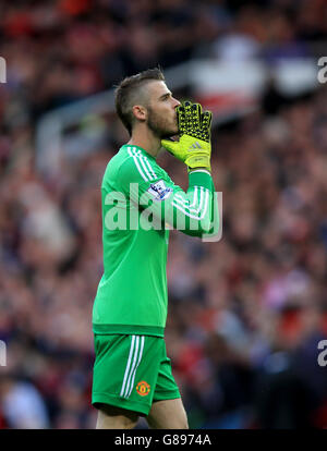 Fußball - Barclays Premier League - Manchester United / Liverpool - Old Trafford. Manchester United Torwart David De Gea Stockfoto