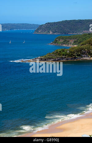 Patonga Strand und Pittwater aus Warrah Lookout Central Coast New South Wales Australien Stockfoto