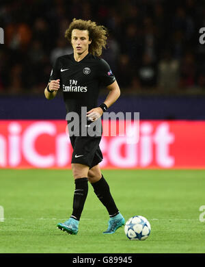 Fußball - UEFA Champions League - Gruppe A - Paris Saint-Germain / Malmö FF - Parc des Princes. David Luiz von Paris Saint-Germain Stockfoto