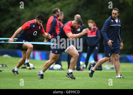 Rugby-Union - World Cup 2015 - Pool A - England V Fidschi - England Trainingseinheit - Pennyhill Park Stockfoto